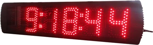 Vista 2 de AZOOU 5 pulgadas de alto carácter solo echó un solo lado LED deporte reloj cuenta regresiva/hasta temporizador color rojo