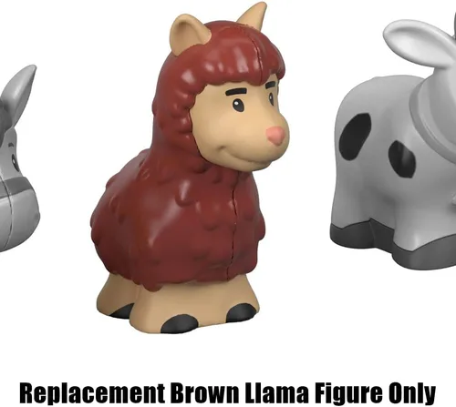 Vista 2 de Pieza de repuesto para el juego Fisher-Price Little People Farm Animal Friends - GFL21 ~ Figura de llama marrón de repuesto