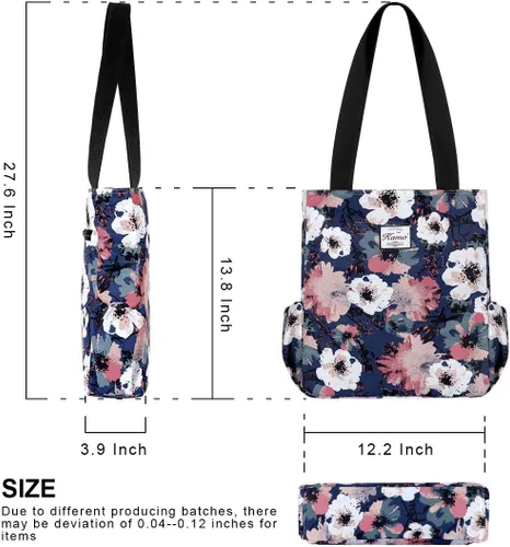 Vista 3 de KAMO - Bolsa de viaje con diseño floral, impermeable, ligera, para senderismo, yoga, gimnasio, natación, viajes, playa