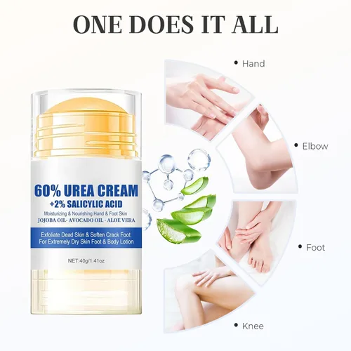 Vista 5 de Crema Hidratante y Antigrietas para Pies, Crema de 2025 ml Hidratante y Alivio de Grietas y Sequedad para Pies, Crema de Reparación para Manos