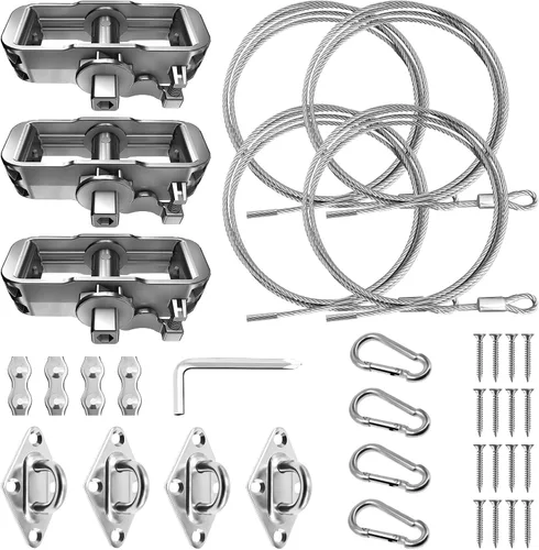 Vista 10 de Kit de accesorios para toldo con tensores de 6 pulgadas para instalación de toldo rectangular