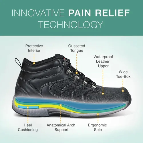 Vista 3 de Botas ortopédicas innovadoras para mujer, ideales para fascitis plantar, alivio del dolor de pies y talones. Pantuflas de soporte de arco, refuerzo