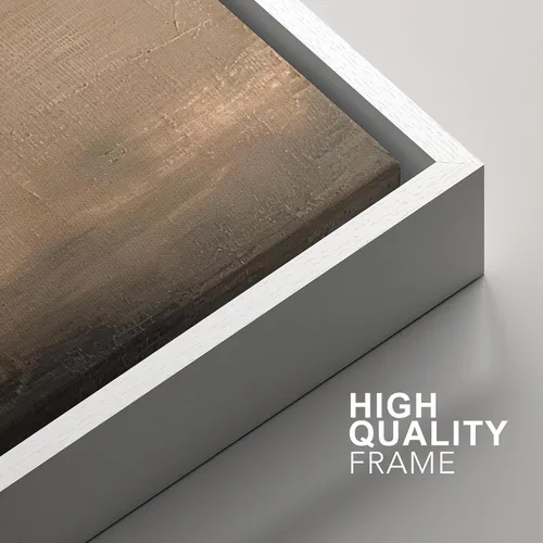 Vista 147 de SIGNFORD - Set de obras de arte en lienzo enmarcado para pared, ilustraciones abstractas de neblina del desierto en tonos neutros beige y marrón