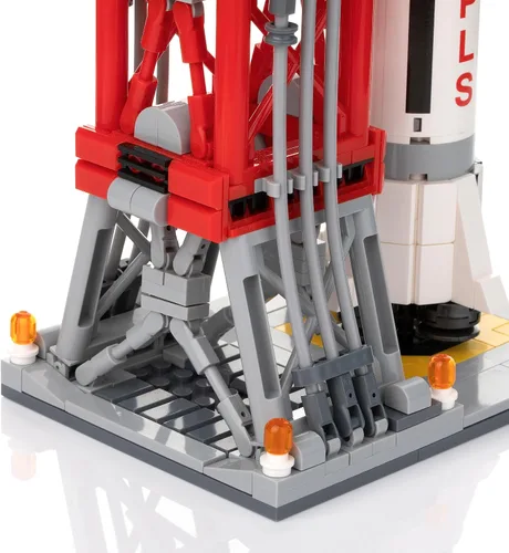 Vista 5 de Block Builder Rocket Launch - Juego de bloques de construcción (457 piezas) de la serie espacial para niños y adultos