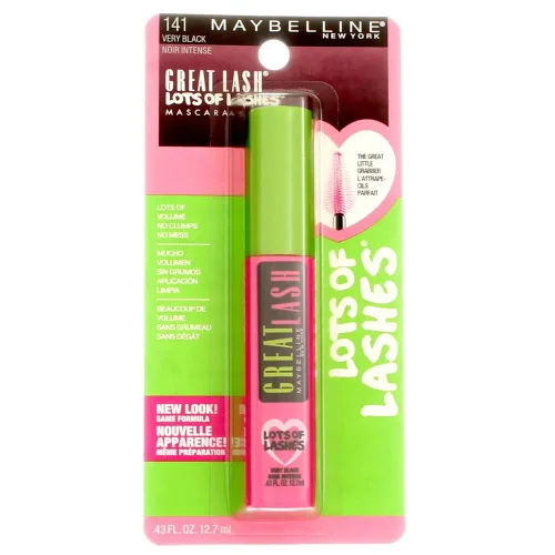 Vista 13 de Maybelline Great Lash Maquillaje de Máscara Lavable, Fórmula Voluminizadora que Acondiciona y Engrosa las Pestañas, Color Negro Muy Profundo, 2 Muy