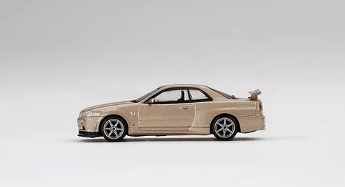 Vista 2 de True Scale Miniatures Modelo de coche compatible con Nissan Skyline GT-R R34 M Spec Silica Breath Bronze Limited Edition 1/64 Modelo de coche