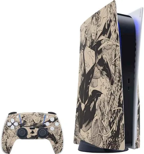 Vista 7 de Skinit Decal Gaming Skin Compatible with PS5 Bundle - Officially Licensed DC Comics Superman Unchained #1 Original Cover Design