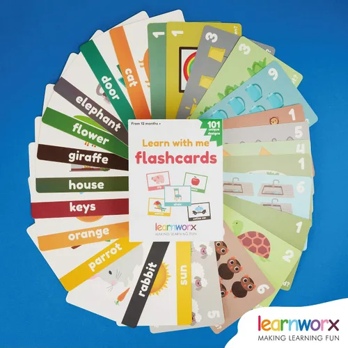 Vista 9 de LearnWorx 101 tarjetas flash para bebés de 1 a 3 años Tarjetas flash galardonadas de primeras palabras para niños pequeños Los juguetes de habla