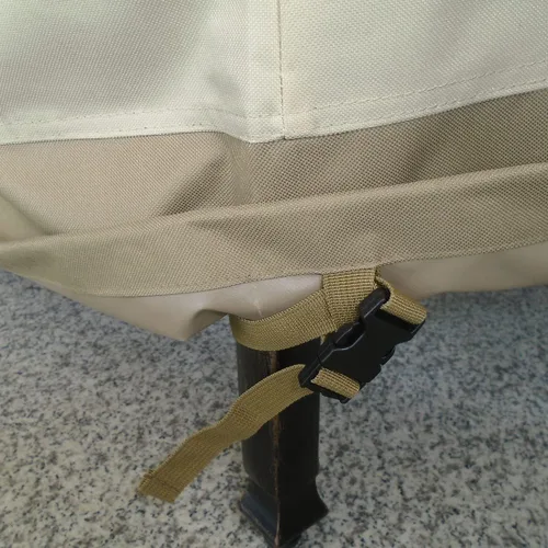Vista 5 de Rutile Funda para Sofá de Patio de Servicio Pesado, 100% Impermeable, Funda para Sofá Lounge Profundo de 2 Plazas para Exteriores, Fundas