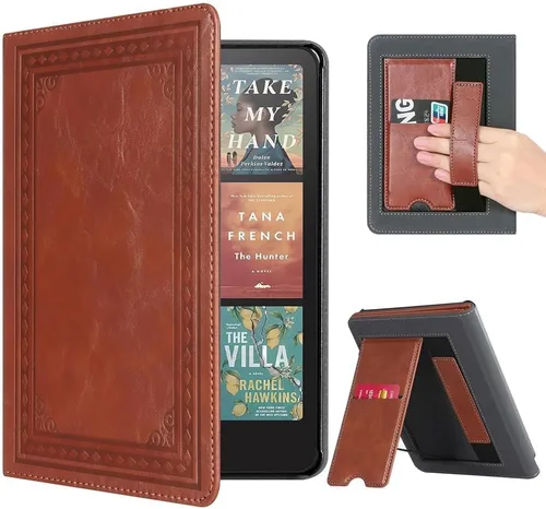 Vista 37 de CoBak Funda con soporte para Kindle Paperwhite - Funda de piel sintética duradera con función de apagado y encendido automático, ranura