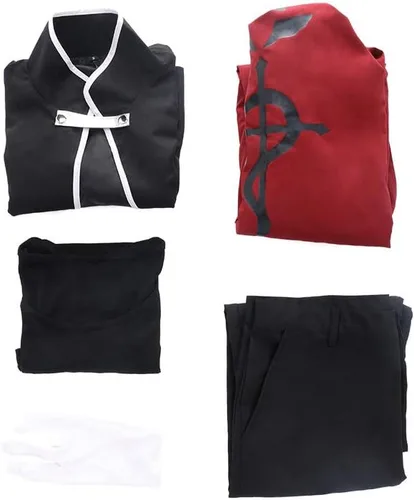 Vista 3 de miccostumes Disfraz de cosplay para hombre, estilo vintage, gótico, Victoria, abrigo, camisa, chaleco, pantalones con guantes