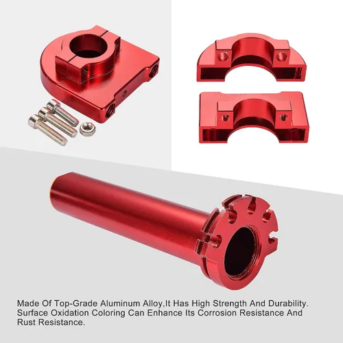 Vista 3 de GOOFIT Empuñaduras de aluminio de alto rendimiento, tubo de acelerador, palanca de repuesto para motocicleta de motocross de 50 cc, 70 cc, 90 cc