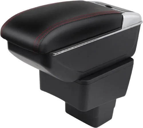 Vista 8 de Para Mazda CX-3 Apoyabrazos Mazda 2 Skyactiv Versión Car Central Consola Contenedor Reposabrazos Reemplazo CX3 Accesorios Piezas interiores Puntadas
