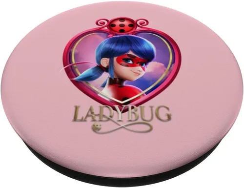 Vista 2 de Miraculous Ladybug The Movie LB Insignia Título PopSockets PopGrip intercambiable