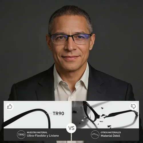 Vista 3 de Reading Glasses for Men, Spring Hinge Readers with Blue Light Blocking Lightweight Comfortable