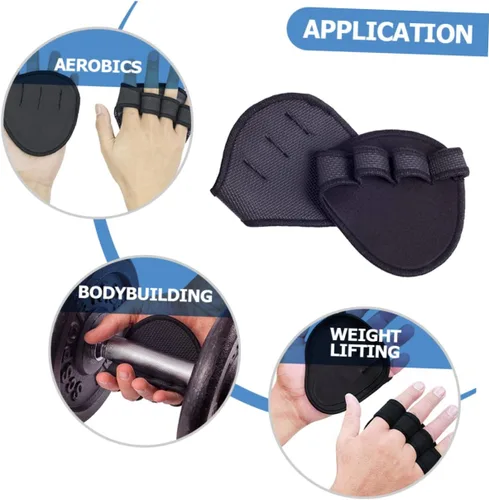 Vista 6 de 1 par de guantes de gimnasio para hombre, guantes de gimnasio para hombres, guantes de entrenamiento para levantamiento de pesas, almohadilla
