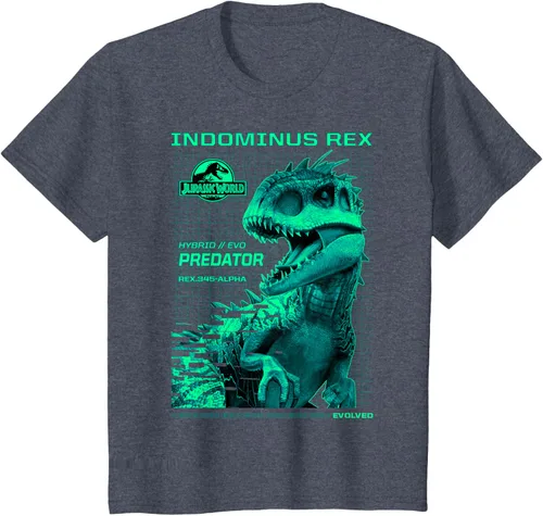 Vista 66 de Jurassic World Indominus Rex Hybrid Predator T-Shirt Small Negro
