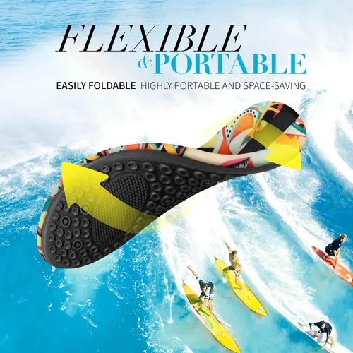 Vista 3 de Homitem Zapatos de agua para mujeres y hombres, calcetines acuáticos para natación, playa, piscina, río, sin cordones, de secado rápido