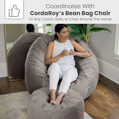 Vista 6 de CordaRoy, Silla convertible que se pliega de puf a cama, como se mostró en Shark Tank Carbón