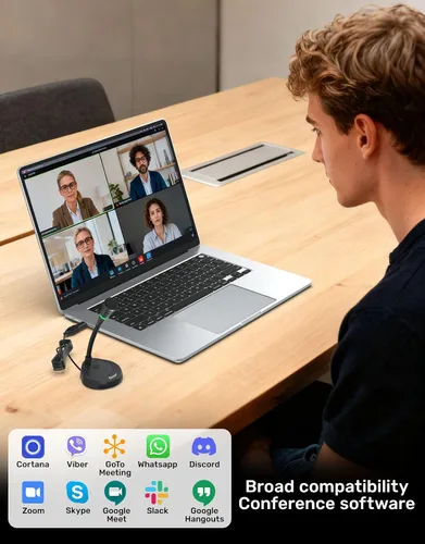Vista 2 de Micrófono para Mac Mini M4/M4 Pro, USB-C, Plug & Play Desktop, condensador cardioide Custom for Mac Mini M4/M4 Pro, External Small Computer Mic