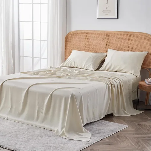 Vista 14 de Sijo AiryWeight Set de sábanas de Tencel, 100% Lyocell derivado del eucalipto, extremadamente suave, ganador de las mejores sábanas de enfriamiento