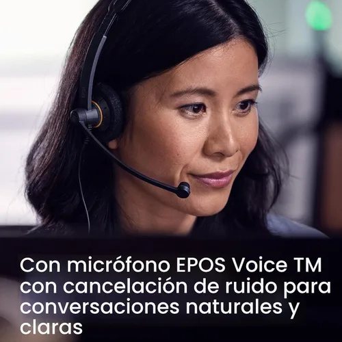 Vista 8 de EPOS Sennheiser Consumer Audio SC 60 USB ML (504547) - Auriculares empresariales de doble cara Para Skype Empresarial con sonido HD, micrófono