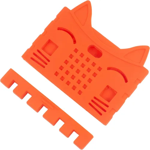 Vista 2 de Paquete de 2 fundas protectoras de silicona para BBC Micro:bit V2 Desarrollo de bricolaje fácil de instalar, amarillo y naranja