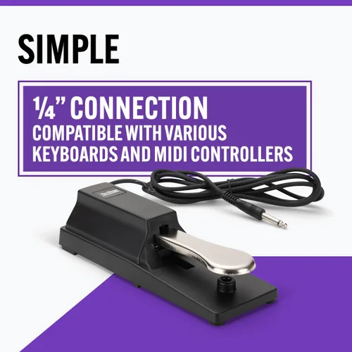 Vista 2 de Pedal de teclado universal On-Stage KSP100 Sustain