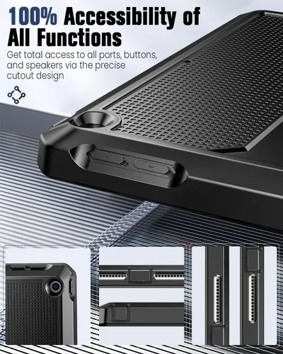 Vista 6 de MoKo Funda Compatible con iPad 9.7 de 2018/2017 6ª/5ª Generación - [Resistente] Funda Híbrida Protectora de Cuerpo Completo a Prueba de Golpes