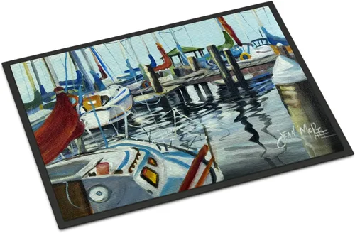 Vista 46 de Caroline's Treasures JMK1017JMAT - Tapete de caza de rana garza azul, 24 x 36 pulgadas, tapete para puerta delantera, interior y exterior