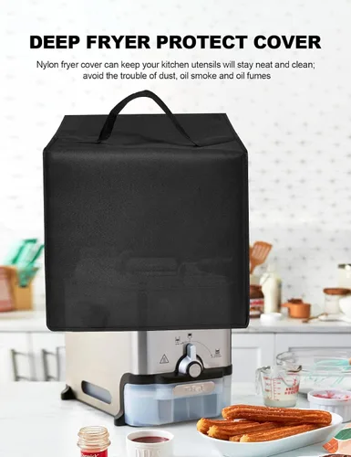 Vista 4 de Funda de nailon resistente para freidora de aire resistente al agua y al calor para freidora T-fal 3.5L para freidoras eléctricas totalmente