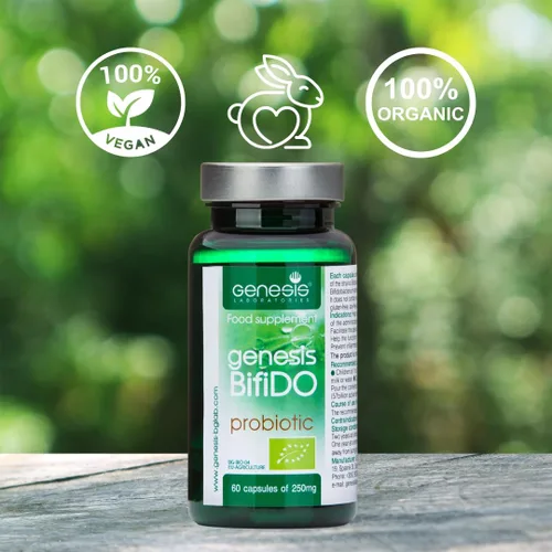 Vista 4 de Genesis Bifido Bio Probiótico Vegano con Lactobacillus y Bifidobacterium Cepas Puede Apoyar el Manejo Intestinal, la Digestión, el Sistema