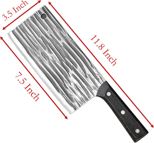 Vista 2 de Cuchillo de chef profesional, acero inoxidable de alta resistencia de 7.5 pulgadas, hoja de cocina afilada con mango de plástico (1)