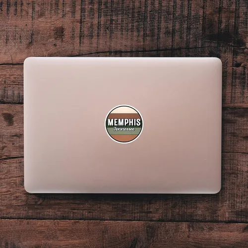 Vista 3 de Memphis Tennessee Travel Sticker, 2.5" Multiple Colors, Vinyl Laptop Water Bottle Planner Journal, Collectible Places I've Been, Luggage Decal Earth