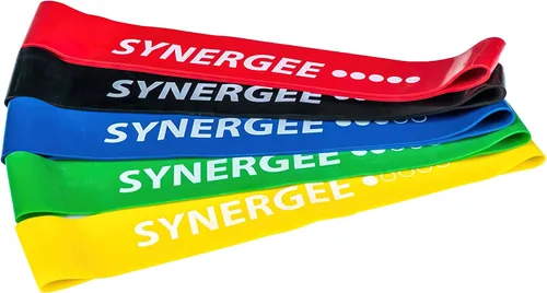 Vista 2 de Synergee Mini bandas de resistencia para ejercicio físico que funcionan mejor cuando entrenas en casa o en el gimnasio