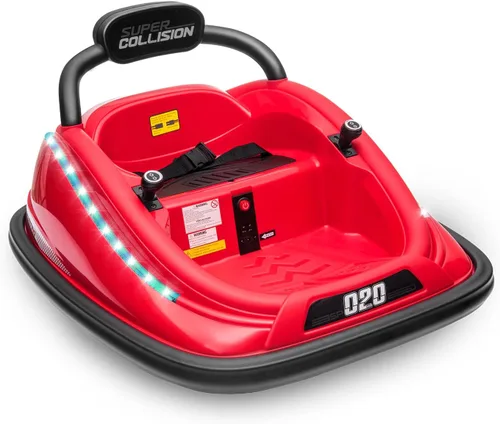 Vista 10 de Coche de parachoques eléctrico para niños de 12 V, con control remoto para padres Verde