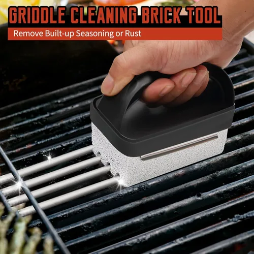 Vista 5 de Kit de limpieza de plancha para accesorios de plancha Blackstone - Kit de limpieza de plancha de 12 piezas - Juego de limpiador de parrilla
