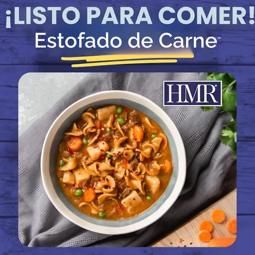 Vista 5 de HMR Ternera Stroganoff con Fideos Entrée Almuerzo o Cena Pre-empaquetada Listo para Comer 19 g de Proteína Comida Baja en Calorías Porción