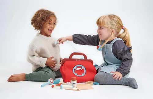Vista 8 de Tender Leaf Toys - Bolsa de doctor - Kit médico de juguete de simulación de doctor - Promueve el juego de rol imaginario y creativo, ayuda a crear