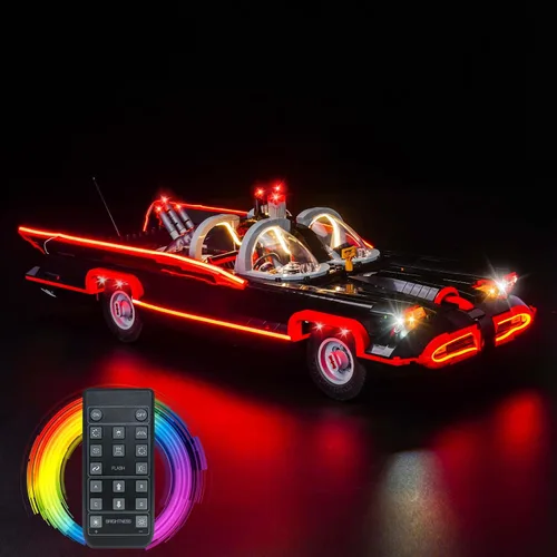 Vista 7 de BrickBling Luz compatible con Lego The Classic TV Series Batmobile