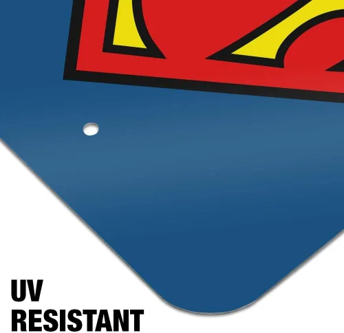 Vista 3 de GRAPHICS & MORE Letrero de Superman Classic S Shield Logo Home Business Office