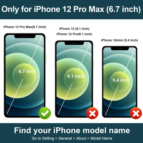 Vista 2 de Folosu Funda compatible con iPhone 12 Pro Max con soporte para tarjetas, rotación de 360°, soporte de anillo de dedo con función atril, protección