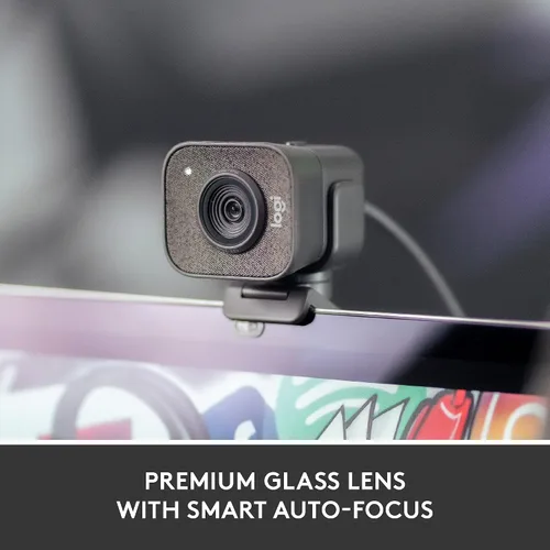 Vista 4 de Logitech StreamCam Premium Webcam para transmisión y creación de contenido, Full HD 1080p a 60 fps, funciona con Microsoft Teams, Google Meet, Zoom