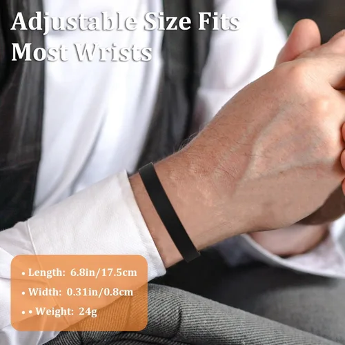 Vista 3 de MagEnergy Pulsera de cobre para hombres y mujeres, 99.9% de cobre puro brazalete magnético con 8 imanes de 3500 Gauss, regalo de joyería ajustable