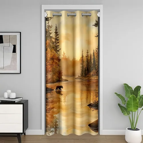 Vista 24 de jejeloiu Cow Skull Door Curtain for Doorway Privacy 34x80 Inch 1 Panel Kids Longhorn Skull Closet Cover for Boys Girls Teens Western Desert Room