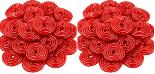 Vista 8 de Ruedas de regaliz de fresa premium de 1 libra, bolsa a granel de caramelo rojo gourmet masticable