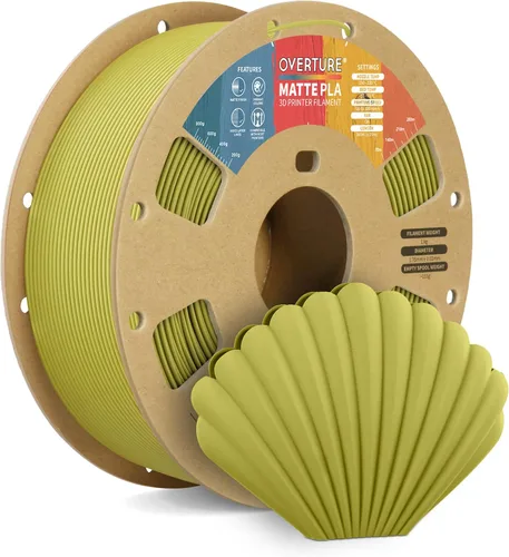 Vista 66 de OVERTURE Matte PLA Filament 1.75mm 1kg for FDM 3D Printer (Baby Pink)