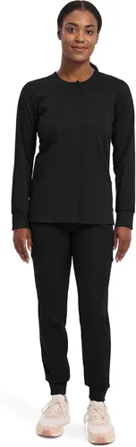 Vista 3 de Healing Hands Chaqueta médica con cierre de presión frontal para mujer Daisy 2-Way Stretch Uniform 5063 4 Pockets, 2-way Stretch Fabric, All-day