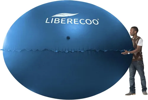 Vista 10 de LIBERECOO Almohadas de piscina redondas de 4 pies para piscinas sobre el suelo - Almohadas de invierno súper duraderas de 0.4 mm Almohadas