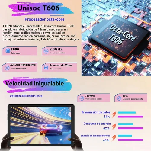 Vista 5 de Tableta Android 2026 de 10 pulgadas, 22G RAM+128G ROM/expansión de 1 TB, batería de 8000 mAh, octa-Core, pantalla HD 1280 * 800 IPS, desbloqueo